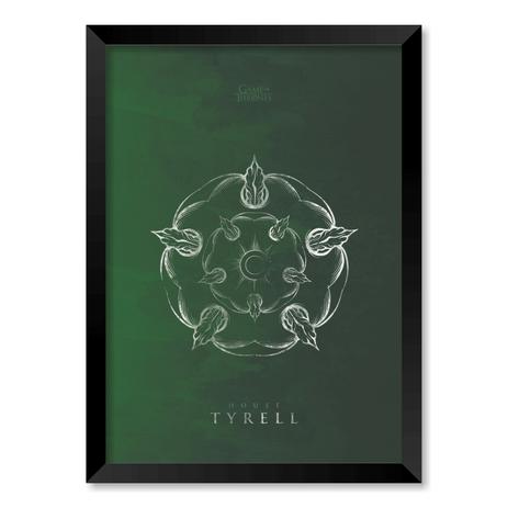 QUADRO HOUSE TYRELL  GAME OF THRONES - TAMANHO A4 - Moldura Preta Sem Acrílico - Pôster no quadro é boa?