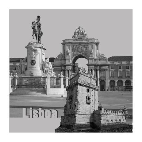 Quadro Impressão Digital Lisboa 45x45 - Uniart Menor preço em Quadro Impressão Digital Lisboa 45x45 - Uniart