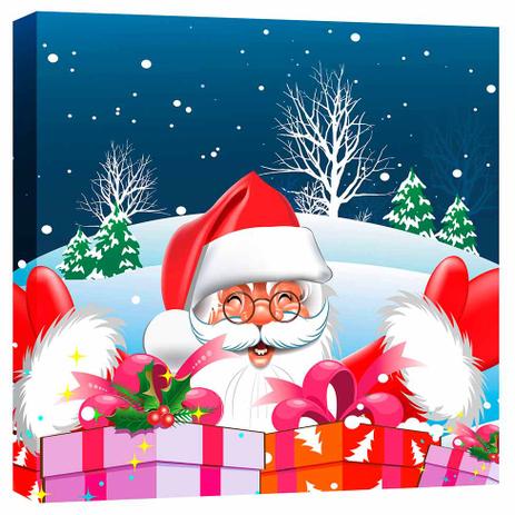 Quadro Impressão Digital Papai Noel Vermelho 30x30cm Uniart Menor preço em Quadro Impressão Digital Papai Noel Vermelho 30x30cm Uniart