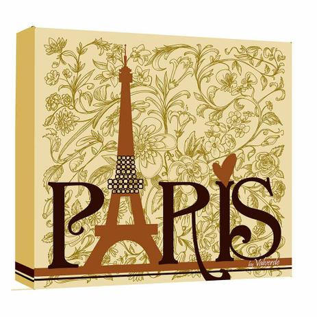 Quadro Impressão Digital Paris Marrom 30x30cm Uniart Menor preço em Quadro Impressão Digital Paris Marrom 30x30cm Uniart