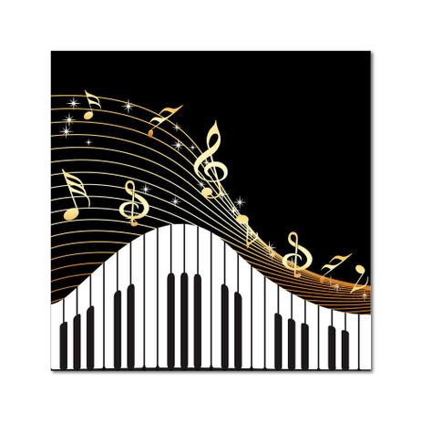 Quadro Impressão Digital Piano Preto e Branco 45x45 Uniart Menor preço em Quadro Impressão Digital Piano Preto e Branco 45x45 Uniart
