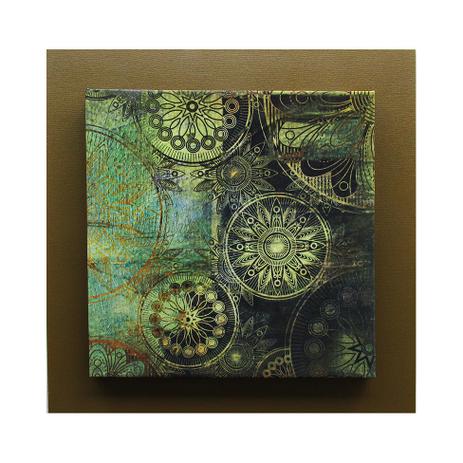 Quadro Impressão Mandala Sobreposto Ouro Velho 60x60cm - Uniart é ruim? Quadro Impressão Mandala Sobreposto Ouro Velho 60x60cm - Uniart é boa?