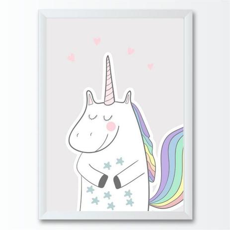 Quadro infantil desenho unicórnio chifre rosa - Conspecto - Quadro  Decorativo - Magazine Luiza