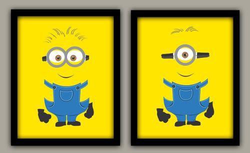 Quadro Infantil Minions Com Moldura - Stickerboom Menor preço em Quadro Infantil Minions Com Moldura - Stickerboom