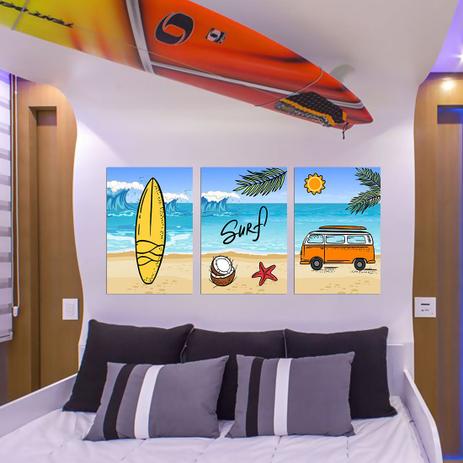 Quadro Infantil Surf Kit 3 x30cm Decorativo Radical Quarto Crianca D Lima Produtos Quadro E Poster Decorativo Magazine Luiza
