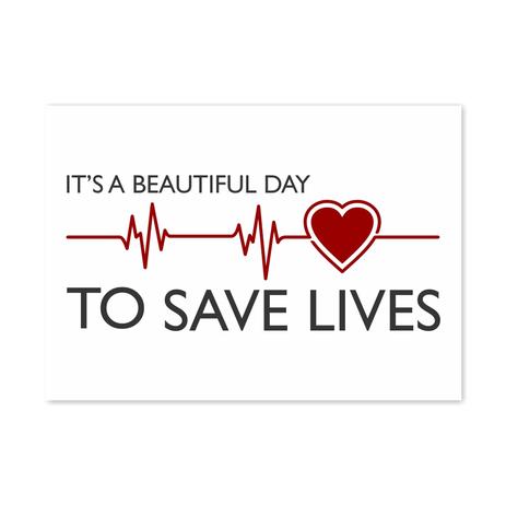 QUADRO ITS A BEAUTIFUL DAY TO SAVE LIVES - TAMANHO A5 - Placa Decorativa - MDF - Pôster no quadro Menor preço em QUADRO ITS A BEAUTIFUL DAY TO SAVE LIVES - TAMANHO A5 - Placa Decorativa - MDF - Pôster no quadro