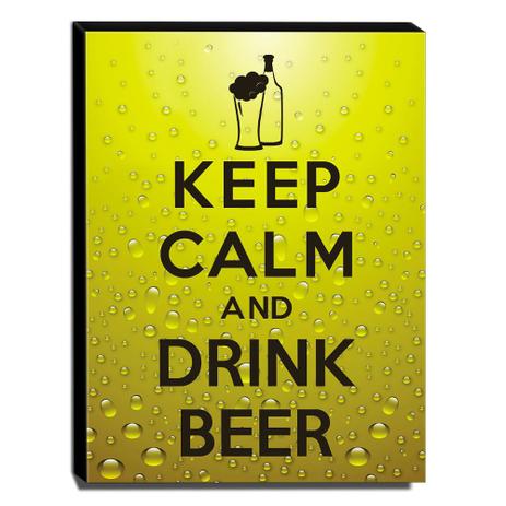 Quadro Keep Calm And Drink Beer Canvas 40x30cm-KCA66 - Lubrano decor Menor preço em Quadro Keep Calm And Drink Beer Canvas 40x30cm-KCA66 - Lubrano decor