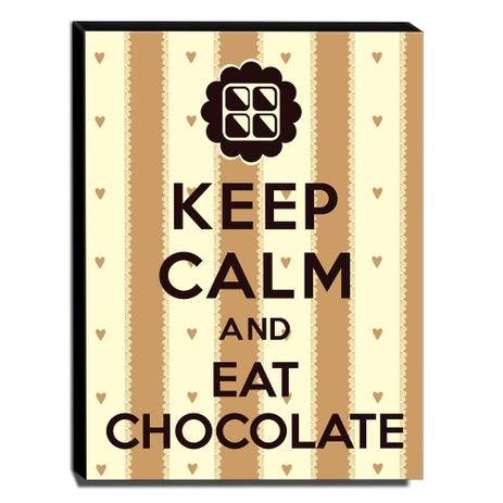 Quadro Keep Calm And Eat Chocolate Canvas 40x30cm-KCA28 - Lubrano decor Menor preço em Quadro Keep Calm And Eat Chocolate Canvas 40x30cm-KCA28 - Lubrano decor