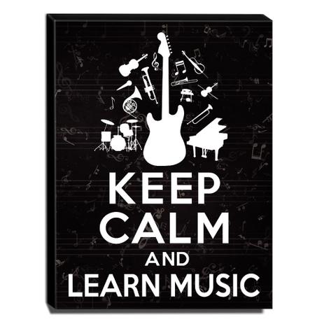 Quadro Keep Calm And Learn Music Canvas 40x30cm-KCA45 - Lubrano decor Menor preço em Quadro Keep Calm And Learn Music Canvas 40x30cm-KCA45 - Lubrano decor