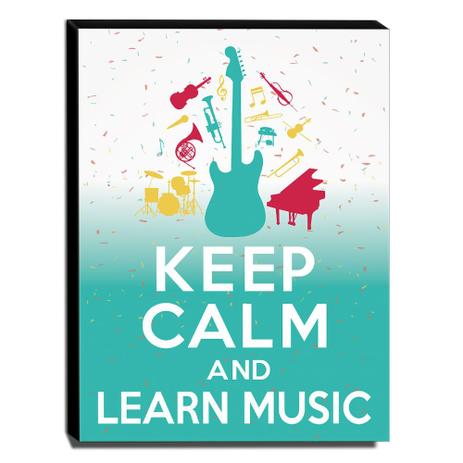 Quadro Keep Calm And Learn Music Canvas 40x30cm-KCA54 - Lubrano decor Menor preço em Quadro Keep Calm And Learn Music Canvas 40x30cm-KCA54 - Lubrano decor
