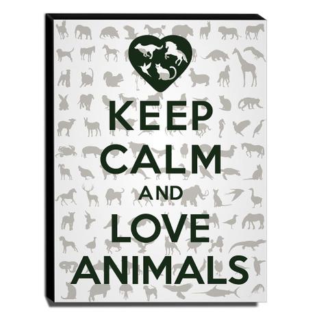 Quadro Keep Calm And Love Animals Canvas 40x30cm-KCA97 - Lubrano decor Menor preço em Quadro Keep Calm And Love Animals Canvas 40x30cm-KCA97 - Lubrano decor