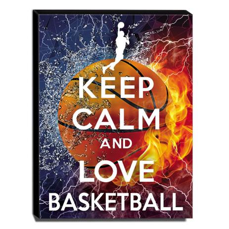Quadro Keep Calm And Love Basketball Canvas 40x30cm-KCA93 - Lubrano decor Menor preço em Quadro Keep Calm And Love Basketball Canvas 40x30cm-KCA93 - Lubrano decor