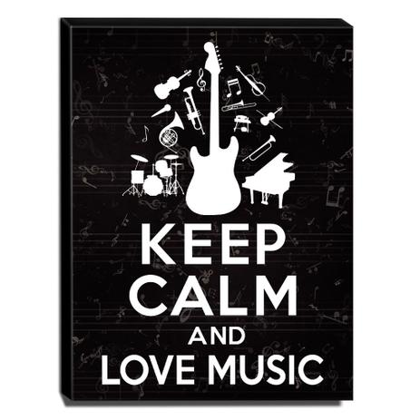 Quadro Keep Calm And Love Music Canvas 40x30cm-KCA44 - Lubrano decor Menor preço em Quadro Keep Calm And Love Music Canvas 40x30cm-KCA44 - Lubrano decor