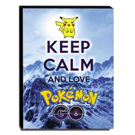 Quadro Keep Calm And Love Pokemon Go Canvas 40x30cm-KCA105 - Lubrano decor Menor preço em Quadro Keep Calm And Love Pokemon Go Canvas 40x30cm-KCA105 - Lubrano decor