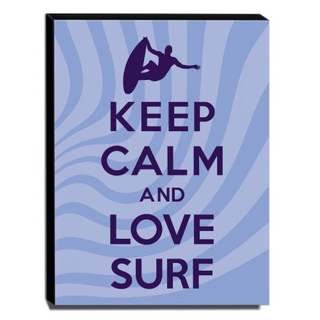 Quadro Keep Calm And Love Surf Canvas 40x30cm-KCA92 - Lubrano decor Menor preço em Quadro Keep Calm And Love Surf Canvas 40x30cm-KCA92 - Lubrano decor