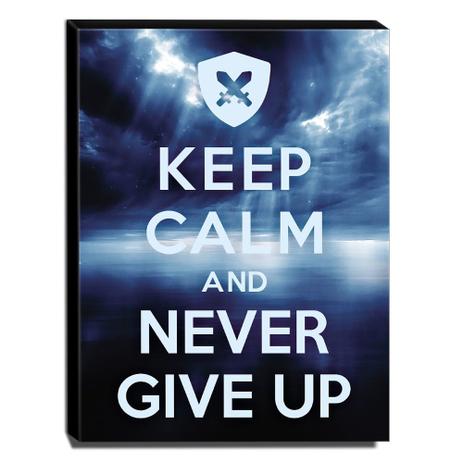 Quadro Keep Calm And Never Give Up Canvas 40x30cm-KCA77 - Lubrano decor Menor preço em Quadro Keep Calm And Never Give Up Canvas 40x30cm-KCA77 - Lubrano decor