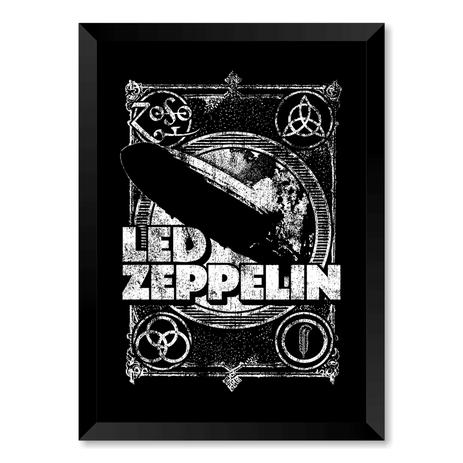 QUADRO LED ZEPPELIN - TAMANHO A2 - Moldura Preta Sem Acrílico - Pôster no quadro Menor preço em QUADRO LED ZEPPELIN - TAMANHO A2 - Moldura Preta Sem Acrílico - Pôster no quadro