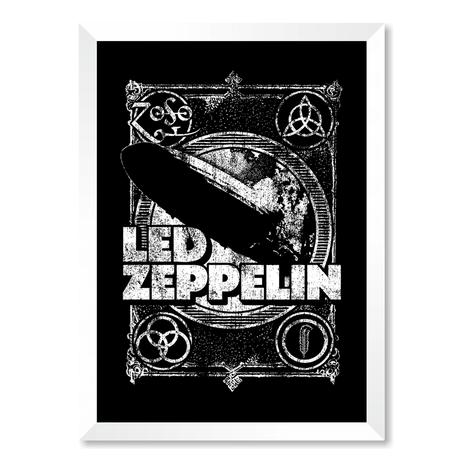 QUADRO LED ZEPPELIN - TAMANHO A3 - Moldura Branca Sem Acrílico - Pôster no quadro Menor preço em QUADRO LED ZEPPELIN - TAMANHO A3 - Moldura Branca Sem Acrílico - Pôster no quadro