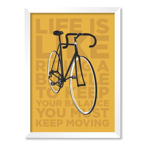 Menor preço em QUADRO LIFE IS LIKE - TAMANHO A5 - Moldura Branca Sem Acrílico - Pôster no quadro