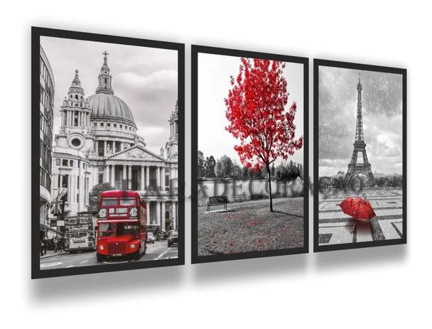 Quadro Londres Árvore Da Vida Vermelha Paris Torre Eiffel 2 - Paradecoração Menor preço em Quadro Londres Árvore Da Vida Vermelha Paris Torre Eiffel 2 - Paradecoração