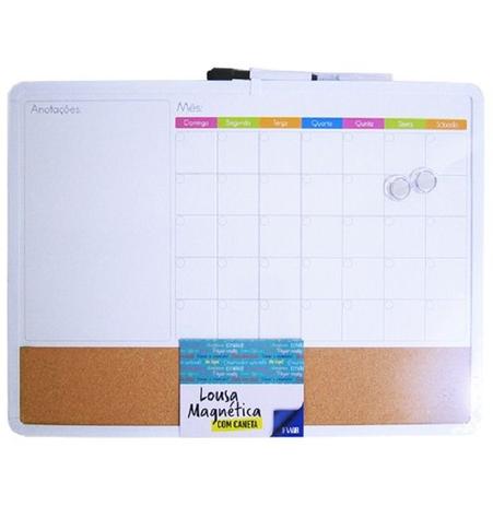 Quadro/lousa Magnetica 43x58cm Semana/mes Com 2 Imas + Canet - Fwb é boa?