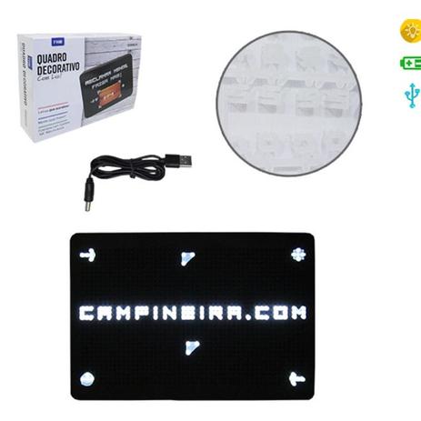 Quadro luminoso decorativo painel mensagens palavras frases letreiro led a4 - Gimp Menor preço em Quadro luminoso decorativo painel mensagens palavras frases letreiro led a4 - Gimp