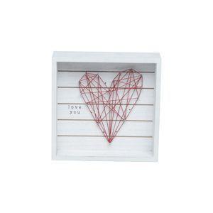 Quadro madeira string art thick frame coracao vermelho 20.32x5.08x20.32cm - Urban Menor preço em Quadro madeira string art thick frame coracao vermelho 20.32x5.08x20.32cm - Urban