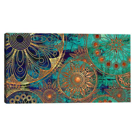 Quadro Mandala Azul 55x100cm - Uniart Menor preço em Quadro Mandala Azul 55x100cm - Uniart