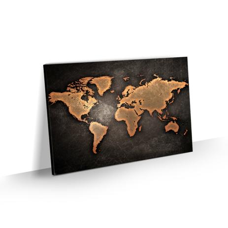 Quadro Mapa Mundi Preto Vintage Retrô Decorativo 60x40 - Bimper Menor preço em Quadro Mapa Mundi Preto Vintage Retrô Decorativo 60x40 - Bimper