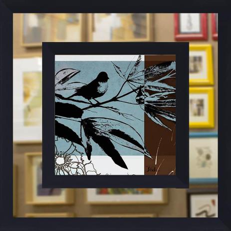 Quadro Moderno com Espelho Decorativo Pássaro na Árvore 90x90cm - Decore pronto Menor preço em Quadro Moderno com Espelho Decorativo Pássaro na Árvore 90x90cm - Decore pronto