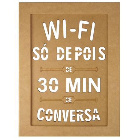 Quadro Moldura em MDF Retangular 34,5x25,5cm Wi-Fi - Palácio da Arte é boa?