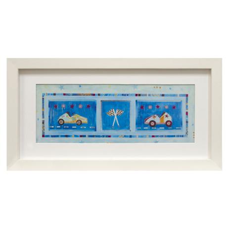 Quadro Montado Com Vidro Meios De Transporte I 15x30cm Branco - Kapos é boa?