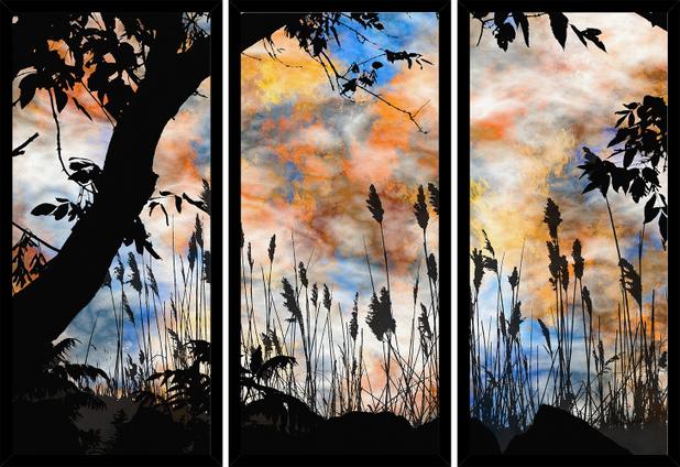 Quadro Mosaico 3 Partes Reto Pintura Plantação Colorida Art e Cia - Preto Menor preço em Quadro Mosaico 3 Partes Reto Pintura Plantação Colorida Art e Cia - Preto