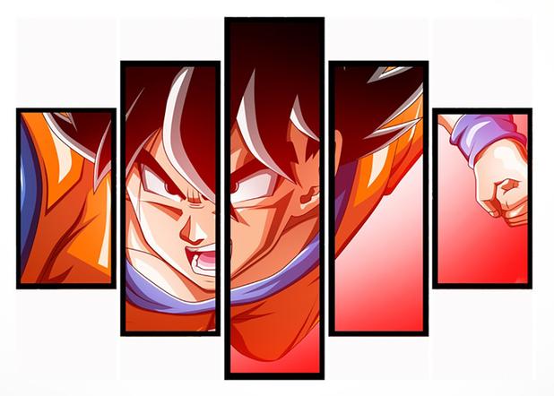 Quadro Mosaico 5 Partes Goku Dragon Ball Z Moldura Preta Art e Cia é ruim? Quadro Mosaico 5 Partes Goku Dragon Ball Z Moldura Preta Art e Cia é boa?