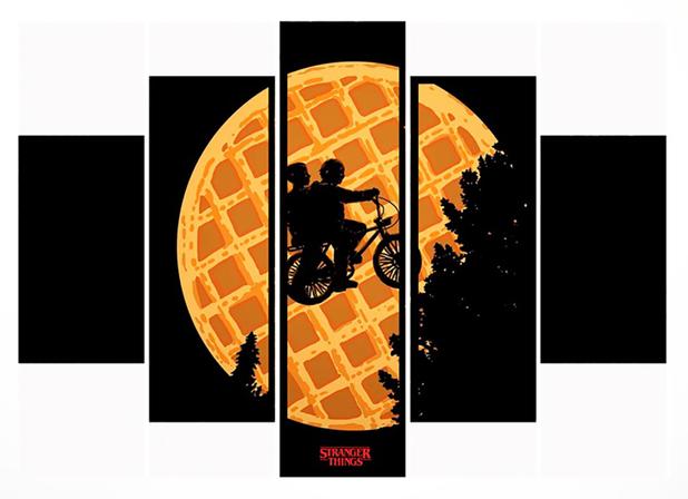 Quadro Mosaico 5 Partes Stranger Things Waffle Moldura Preta Art e Cia é ruim? Quadro Mosaico 5 Partes Stranger Things Waffle Moldura Preta Art e Cia é boa?