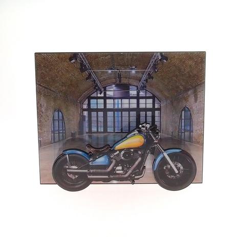 Quadro Moto 3D Azul - Ika Menor preço em Quadro Moto 3D Azul - Ika