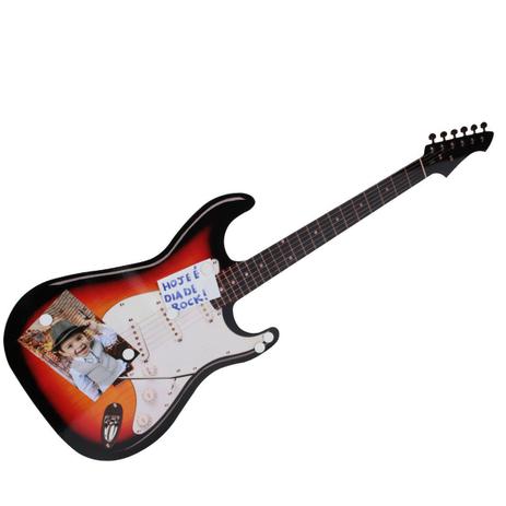 Quadro Mural Painel Para Fotos Com 6 Ímas Guitarra Real - Gton Menor preço em Quadro Mural Painel Para Fotos Com 6 Ímas Guitarra Real - Gton