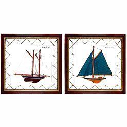 Quadro Náutico Veleiro Jogo 2 peças - Decorafast Menor preço em Quadro Náutico Veleiro Jogo 2 peças - Decorafast