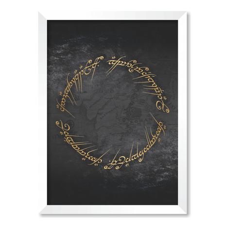 QUADRO O SENHOR DOS ANÉIS - TAMANHO A4 - Moldura Branca Sem Acrílico - Pôster no quadro é boa?