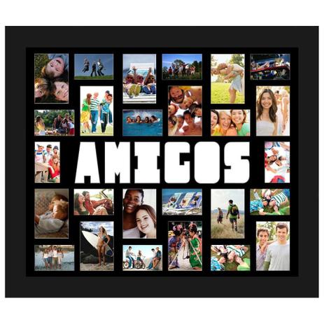 Quadro Painel de Fotos com Escrita Amigos para 26 Fotos 110x90cm - Decore pronto Menor preço em Quadro Painel de Fotos com Escrita Amigos para 26 Fotos 110x90cm - Decore pronto