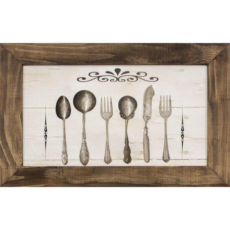 Quadro para Cozinha com Moldura Rústica Utensílios de Cozinha 60x40cm - Decore pronto Menor preço em Quadro para Cozinha com Moldura Rústica Utensílios de Cozinha 60x40cm - Decore pronto