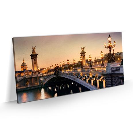 Quadro Paris Ponte Alexandre III Paisagem Decorativo 100x50 - Bimper Menor preço em Quadro Paris Ponte Alexandre III Paisagem Decorativo 100x50 - Bimper