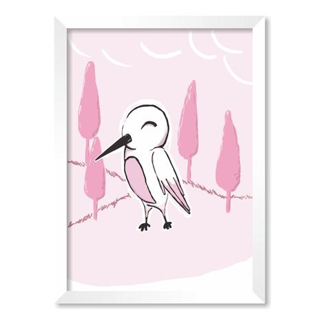 QUADRO PÁSSARO KIDS MAGENTO ROSE - TAMANHO A4 - Moldura Branca Com Acrílico - Pôster no quadro Menor preço em QUADRO PÁSSARO KIDS MAGENTO ROSE - TAMANHO A4 - Moldura Branca Com Acrílico - Pôster no quadro