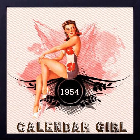 Quadro Pin Up Decorativo Calendar Girl 40x40cm - Decore pronto Menor preço em Quadro Pin Up Decorativo Calendar Girl 40x40cm - Decore pronto
