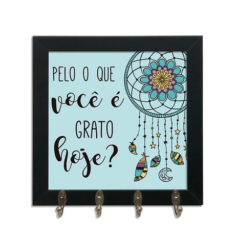 Quadro Porta Chaves 24x24cm Frases Você é Grato Hoje Decorativo Chaveiro Moldura Preta - Oppen House Menor preço em Quadro Porta Chaves 24x24cm Frases Você é Grato Hoje Decorativo Chaveiro Moldura Preta - Oppen House