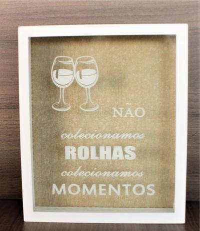 Quadro Porta Rolha Taças De Vinhos Wine Tipos De Uva Hd65923 - Interponte