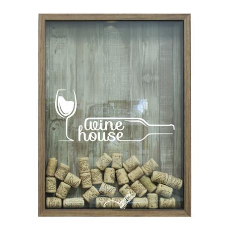 Quadro Porta Rolhas 32x42x4Cm Wine House Natural - Kapos é boa?