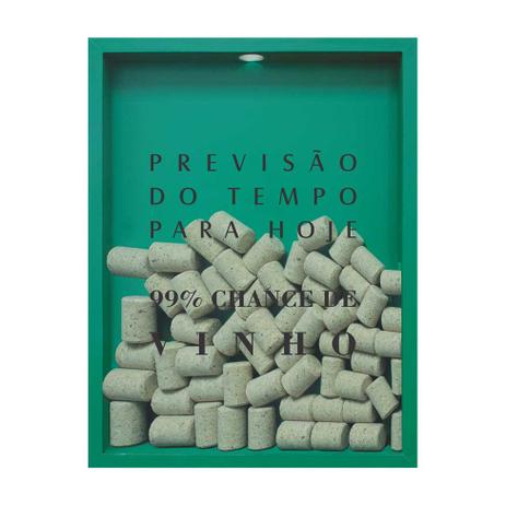 Quadro Porta Rolhas de Vinho Previsão Do Tempo 32x42x4cm Verde - Kapos Menor preço em Quadro Porta Rolhas de Vinho Previsão Do Tempo 32x42x4cm Verde - Kapos