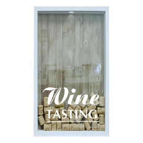 Quadro Porta Rolhas De Vinho Wine Tasting 17X27 Cm Branco - Kapos é boa?