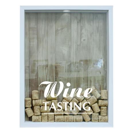 Quadro Porta Rolhas De Vinho Wine Tasting Branco - Kapos Menor preço em Quadro Porta Rolhas De Vinho Wine Tasting Branco - Kapos